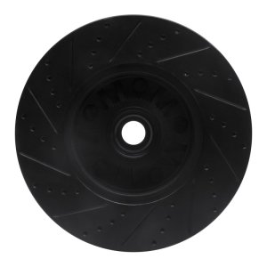 Ford E-150 Brake Rotor (1) - Front Right - R1 Concepts - Drilled & Slotted - Black - `04-`06